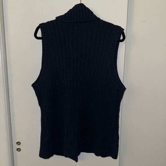 Chaps Denim Women’s Chunky Knit Button Front Sweater Vest Size XL EUC - Picture 4 of 9